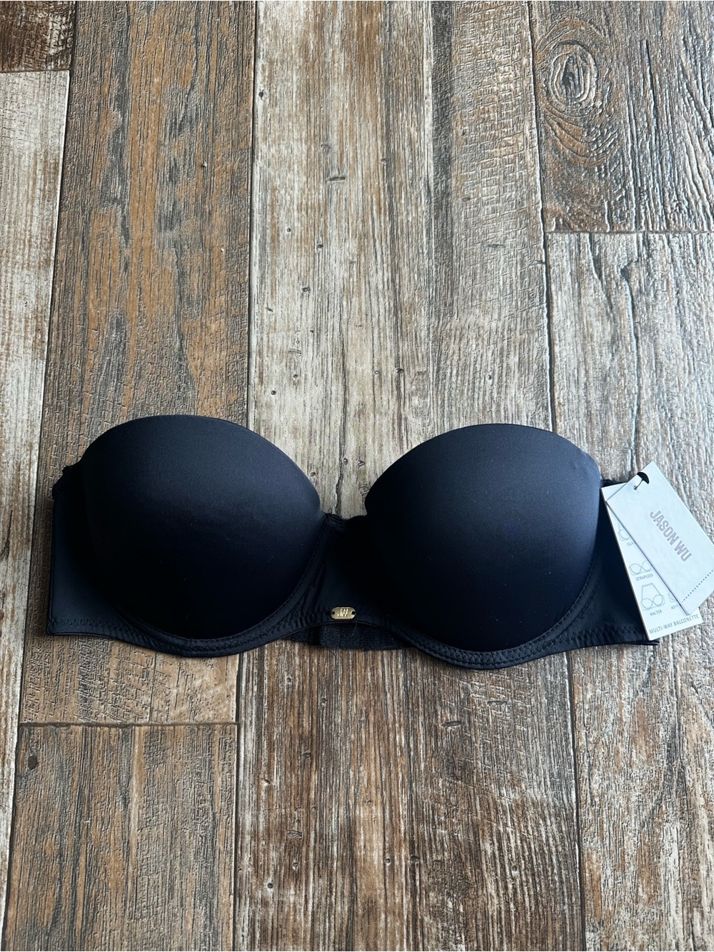 NWT Jason Wu Multi-Way Balconette Strapless Adjustable Black Bra Womens 36C